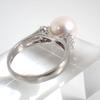 [Used] Pt900 Akoya Pearl 8.7mm Diamond Ring / J49-3
