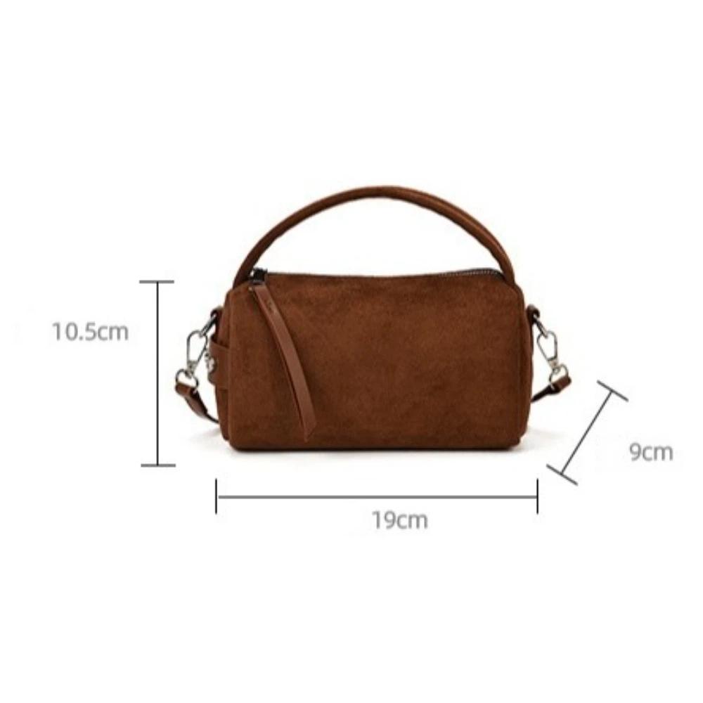 Luxury Mini Size Shoulder Bag PU Leather Matte Suede Pillow Bag Frosted Surface Crossbody Bag Daily Use