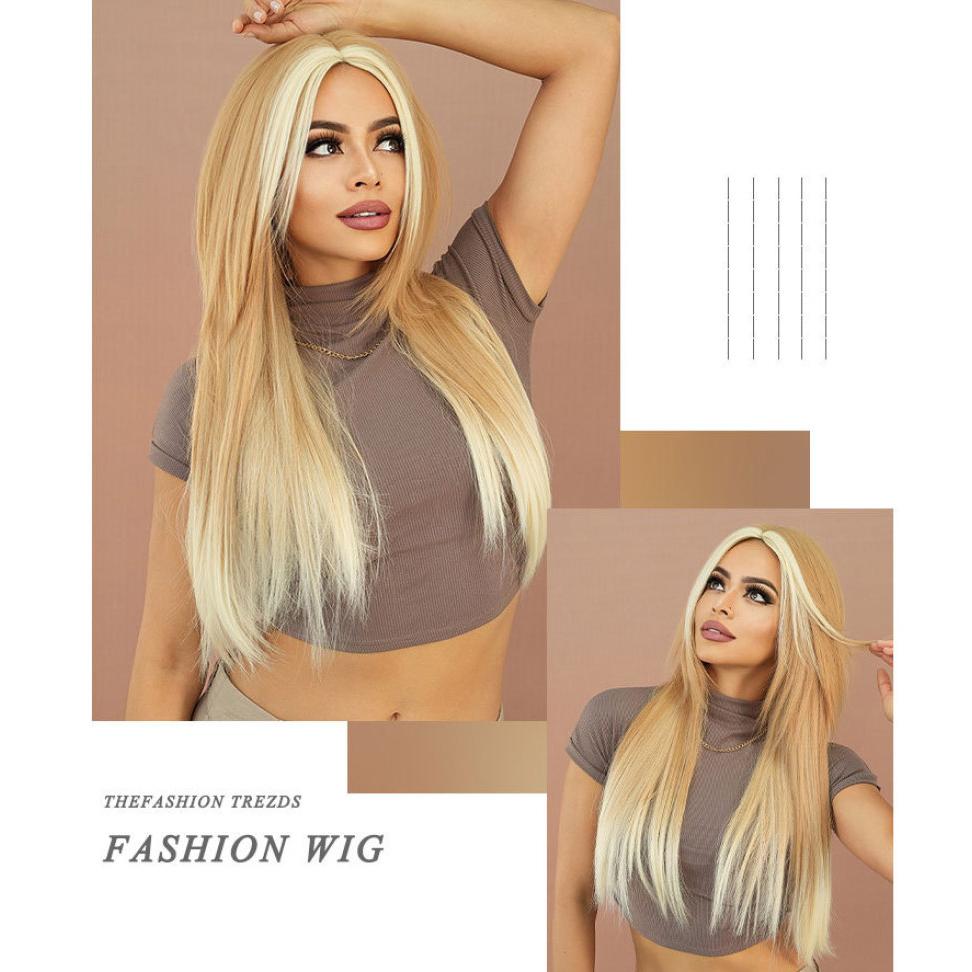 Women's Simulation Wig 63cm Hair Cospaly Full Headgear Rose Hair Net Headdress Beauty Decoration Wig