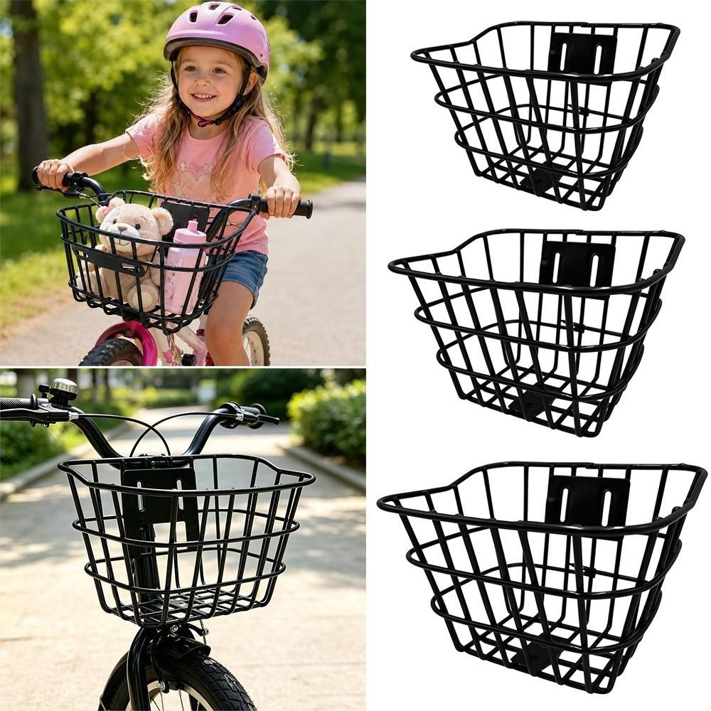 Cesto posteriore per bicicletta in metallo Fissato Resistente Cesto posteriore per bici Accessori per biciclette pieghevoli per bambini