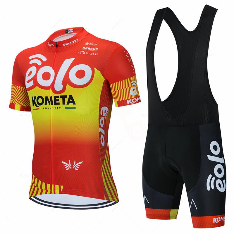 2026 Ensemble Cycliste Eolo Kometa Team Homme Maillot de Vélo Manches Courtes Kit Vêtements Vélo Vêtement Cyclisme VTT Uniforme Triathlon Maillot