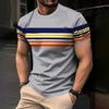 T-shirt Imprimé Numérique 3D Adolescent Homme Manches Courtes Haut Polyvalent Respirant