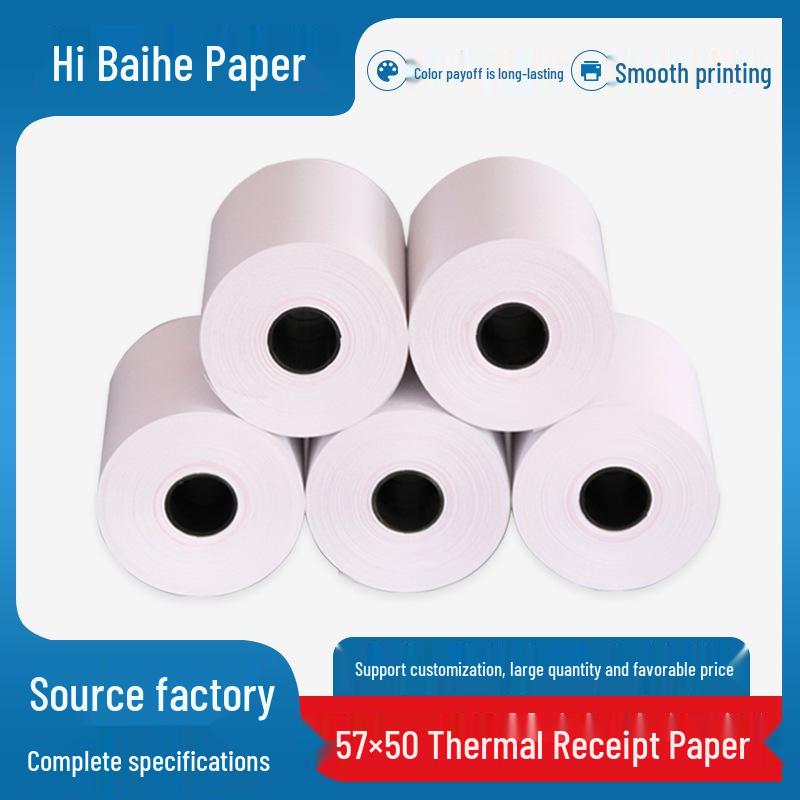 Thermal Receipt Paper Rolls: 57x50, 80x80, 80x60 for Printing and Kitchen Queue Machines