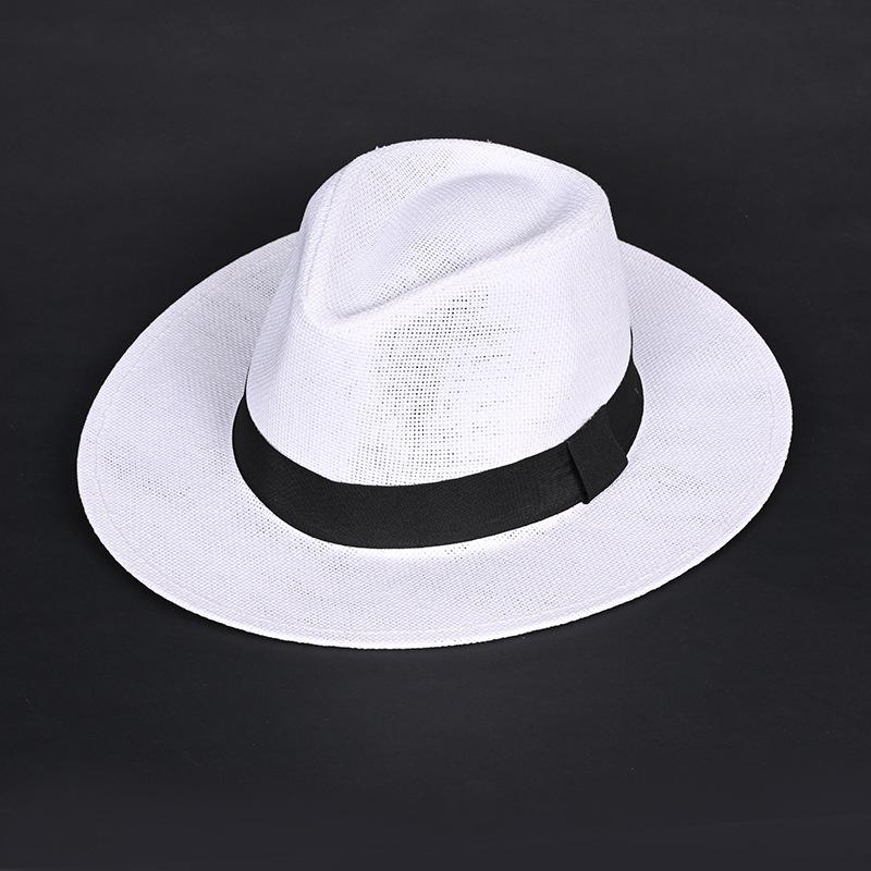 

Hat, male, summer vacation, beach hat, English style, wide brimmed sun hat, sun shading hat, Panama straw hat, female 56-58cm