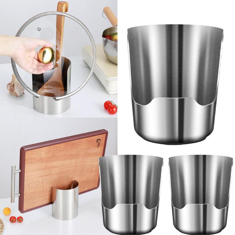Stainless Steel Pot Lid Holder Multifunctional Kitchen Counter Organizer Rack For Spatula Cutting Board Utensil Storage
