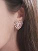 Noonoo Fingers [925 Sterling Silver Posts] Peach Fuzz Earrings