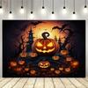 Halloween Horror Pumpkin Bat Print Tapestry Home Living Room Bedroom Wall Decoration Holiday Decoration Background Wall Poster