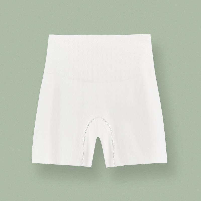 Women s High-Waisted Tummy Control Seamless Summer Shorts with Butt Lift and Anti-Exposure Design XL (suggested for 120-140 lbs) белый