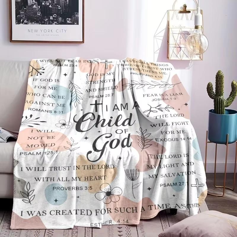 Coperta I Am A Child of God Ispirazionale Morbida Flanella Regali per Donne Regali Coperta Cristiana Incoraggiante per Momenti di Devozione