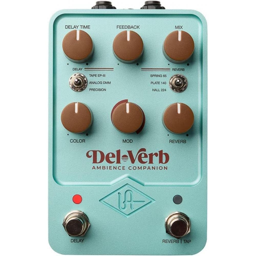 Briskdrop Delay And ReVerb Pedal   Uafx Del Verb Ambience   Includes 2x Cables