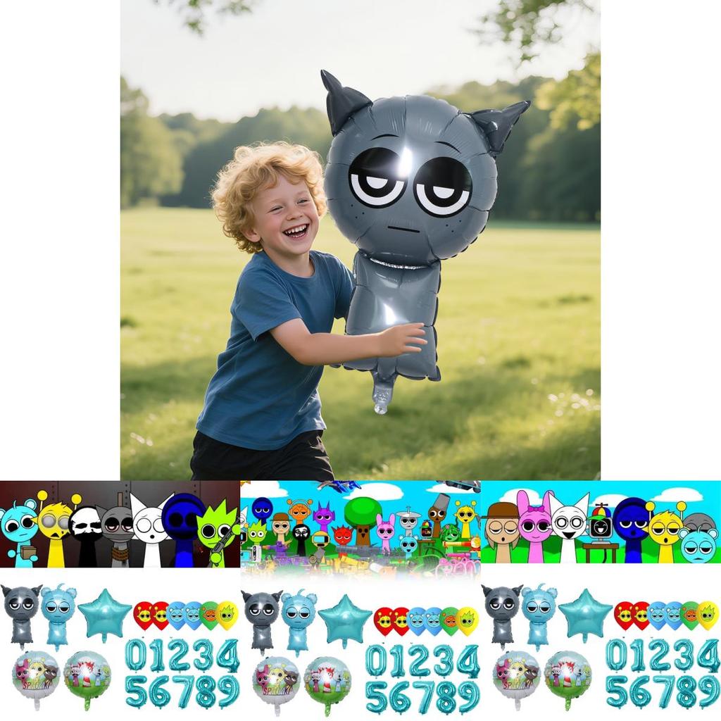 Cartoon Shape Sprunki Foil Balloons For Festive Events And Childrens Parties