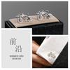 Electroplated Silver Metal Bicycle Shaped Cufflinks Men's French Shirt