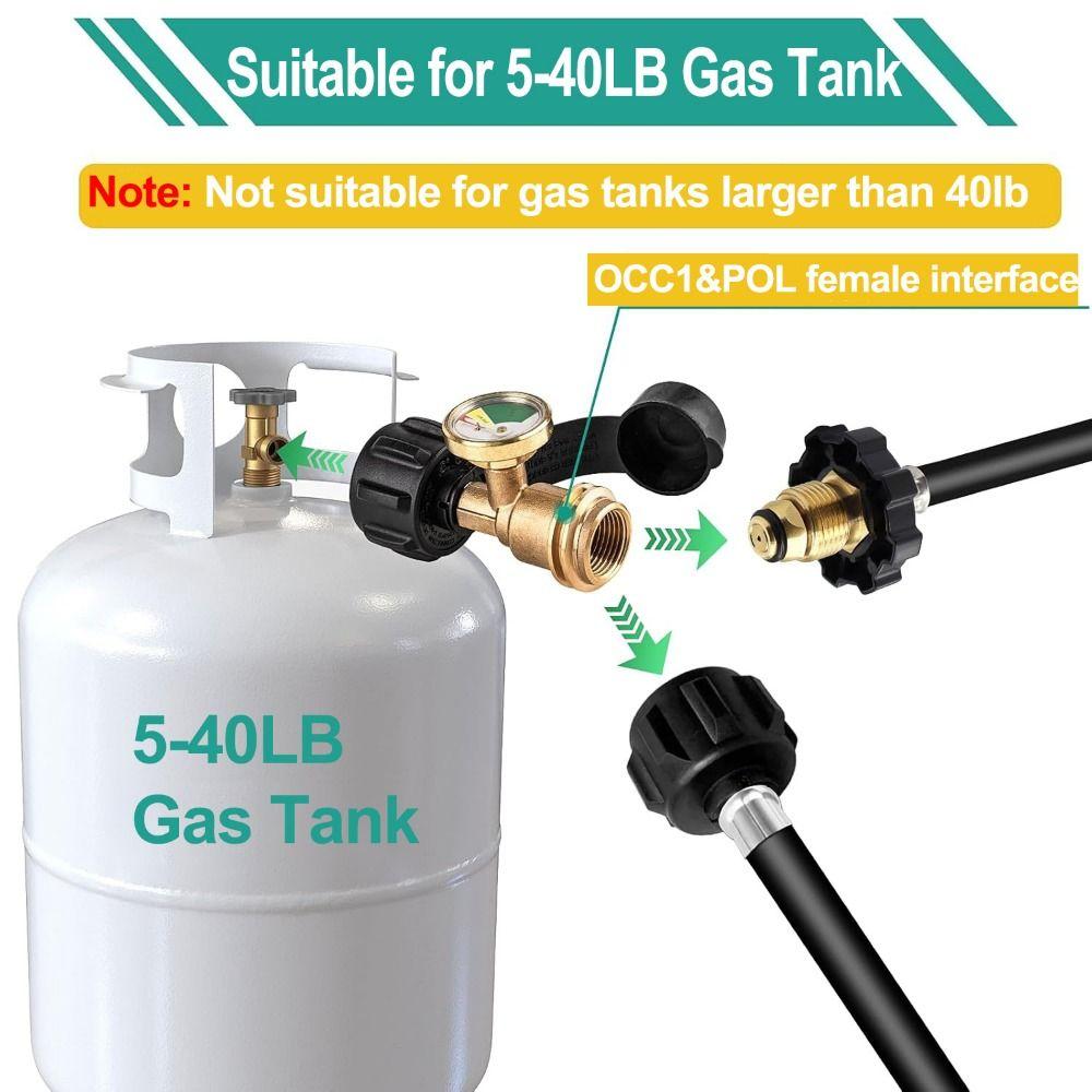 Leak-proof Propane Tank Connector QCC1/Type Propane Tank Refill Adapter Camping Grill