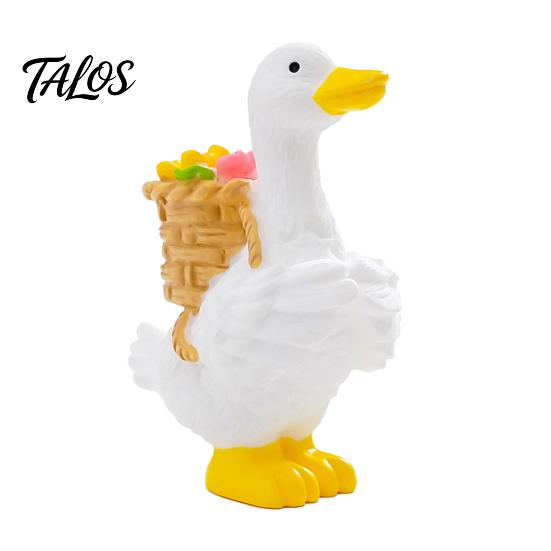 Small Landscaping Accessories Mini Garden Duck Figurine, Cute Farm Dolls, Desktop Animal Figurines for Car Dashboard Figurines, Micro Landscape