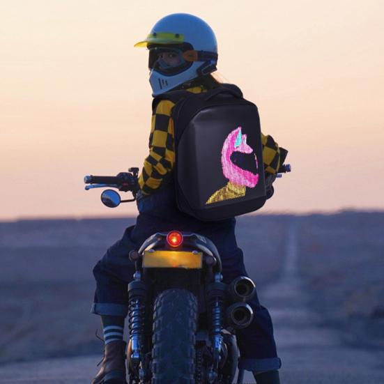 Programowalny plecak LED sterowany przez Bluetooth, podświetlany plecak dzienny z niestandardowym wyświetlaczem, unisex torba na laptopa