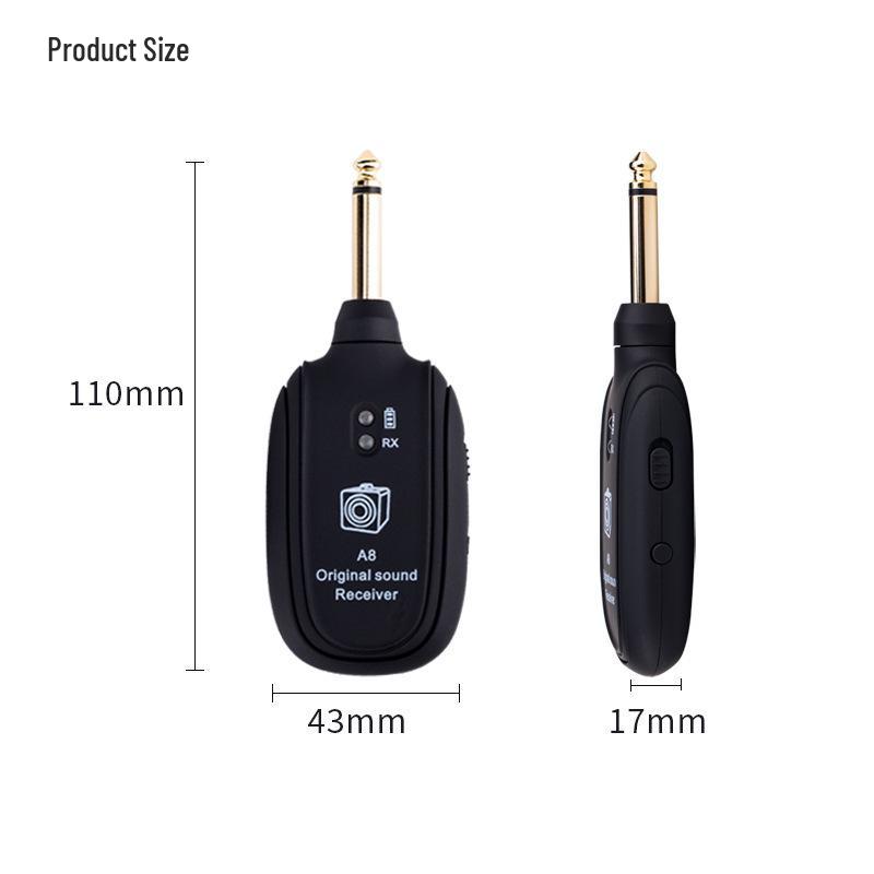 A8 Electric Guitar Wireless Transceiver Pickup System with Self-Connection