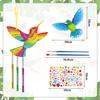 Fennoral 27 Pack Hummingbird Wind Chime Craft Kit for Kids Make Your Own Hummingbird Craft Wooden Ornaments for Girls and Boys DIY Crafts Activity