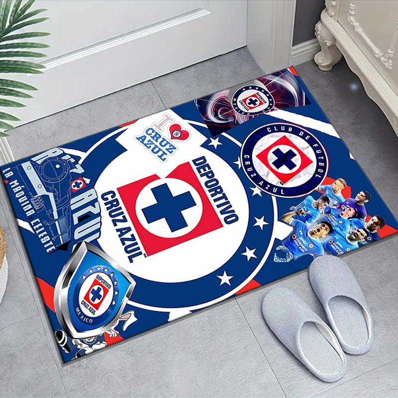 1pc Football Team Design Area Rug - Non-Slip, Soft & Cozy Floor Mat for Living Room, Bedroom, Office - Indoor/Outdoor Decorative Carpet