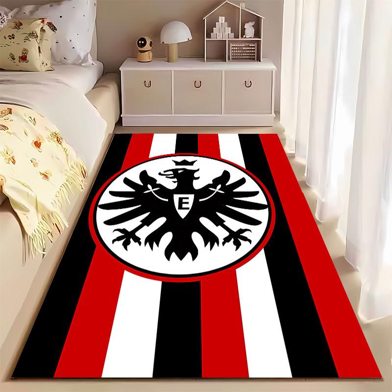 Eagle Emblem On Striped Design Suitable As a Non-slip Mat for the Living Room or Bedroom Sofa