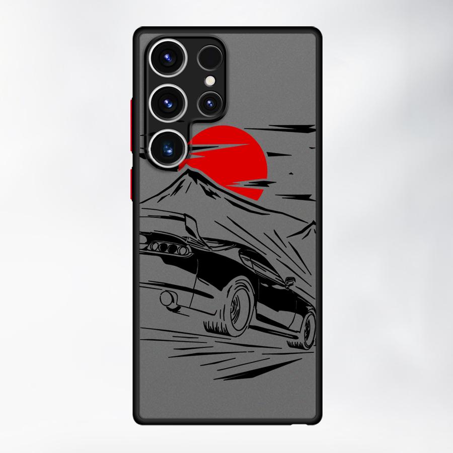 Cartoon Sunset Car Funda Back Phone Cover Case for Samsung Galaxy S20 FE S22 S21 S25 Ultra S26 S23 FE Note 20 Ultra 10+ S24 Plus