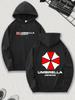 New Autumn/winter Men's Fashion Hoodie, Casual Everyday Drawstring Hooded Sweatshirt, Front and Back Print, Kangaroo Pocket On the Front, Men's Top.