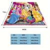 1pc Princess Printing Blanket - Soft, All-Season Throw for Living Room, Bedroom,Personalized Gift with Adorable Cartoon Design