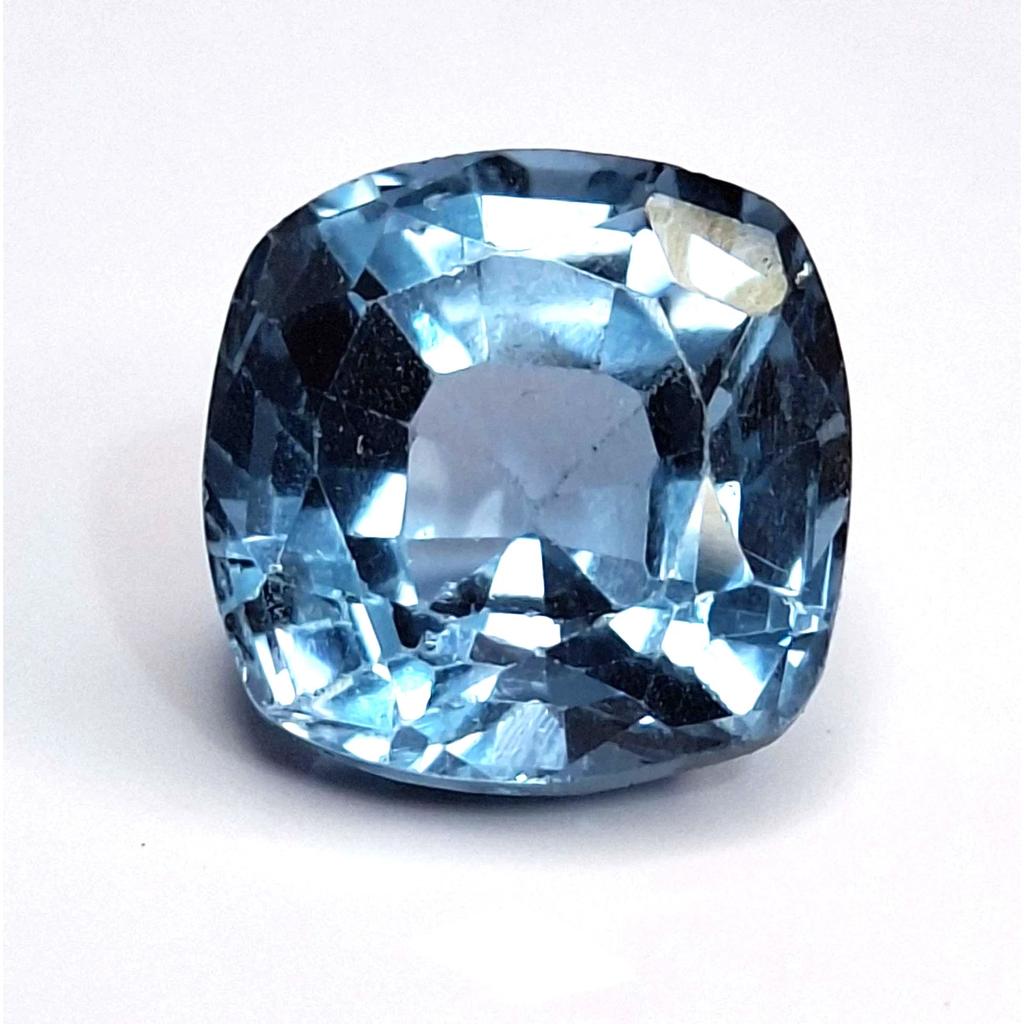 Natural Sky Blue Aquamarine Cushion Cut 6-8 Ct Fabulous Certified Gemstone