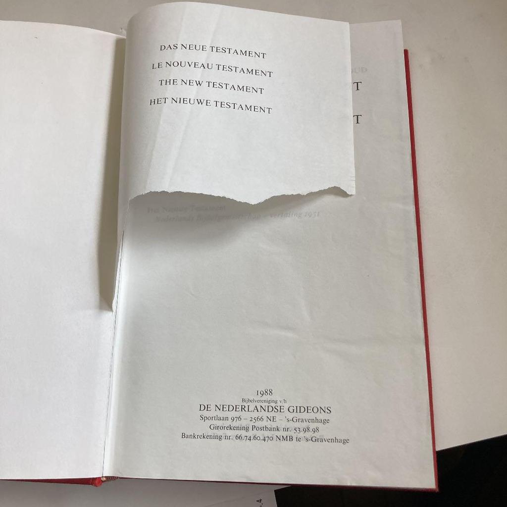 [USED] New Testament In 4 Languages