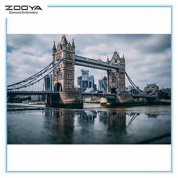 

ZOOYA DIY 3D Алмазная вышивка Крестом Ремесло Стежок Домашний Декор Мост Город