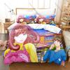 Warm Daily Anime Astro Note Character Pattern Duvet Cover + 2 Pillowcases Soft Microfiber Teen Room Bedding Home Textile