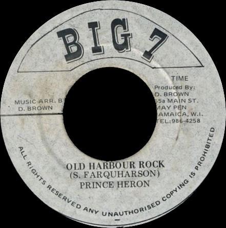

7inch Record PRINCE HERON Old Harbour Rock NONE Big 7 Jamaica Reggae Ska Dub Used