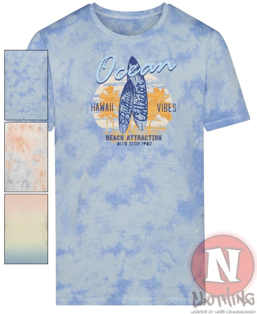 Océano Hawaii Vibes Camiseta Tabla De Surf Playa Vacaciones Arena Tie-Dye