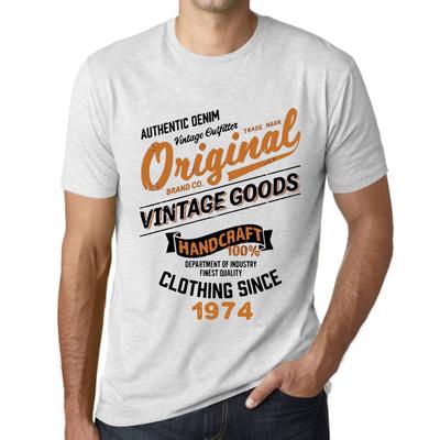 Herren Vintage T-Shirt Grafik T-Shirt Vintage Goods Since 1974 Vintage Weiß
