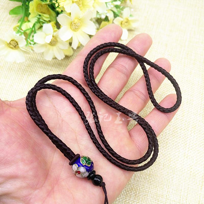 Jade Pendant Lanyard Cloisonné Bead Necklace for Men and Women Cloisonné Bead