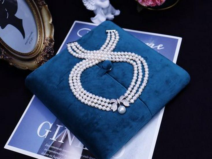 Goddess Style Natural Freshwater Pearl Bow Necklace - Women's Elegant Jewelry