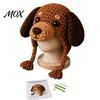 Animal Hat Knitting Set Hood Crochet Kit, DIY Earflap Learn to Kit Cute Craft for Beginners, Handmade Winter Headwear Complete Yarn