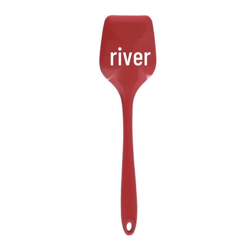 Silicone Kitchenware Set: Non-stick Spatula, Salad Spoon, Slotted Spoon, Rice Spoon, Flour Scoop, Strainer