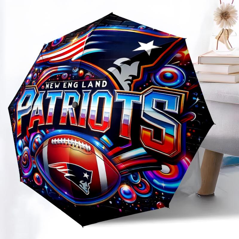 Printed Patriot Logo Folding Umbrella,Outdoor,Leisure,And Travel Umbrella,Durable Umbrella Fabric,Birthday And Holiday Gift
