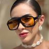 Women's sunglasses, retro large-frame square sunglasses, male and female pilot sunglasses.