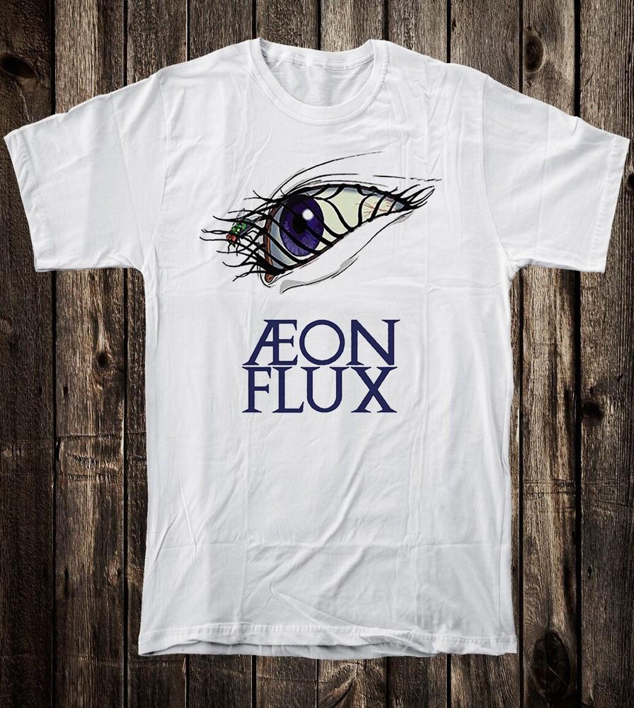 Retro Art Tee T Shirt 100% Cotton Aeon Flux Eye MTV Liquid Television Cartoon Unisex T-Shirt S