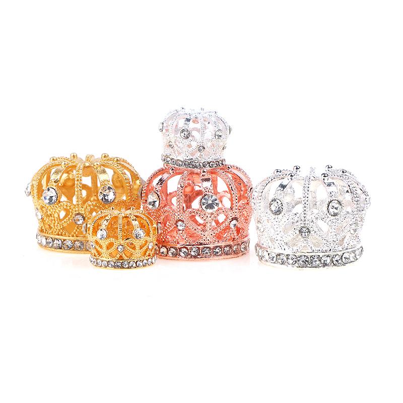 1:12 Dollhouse Miniature Gold Silver Bronze Mini Metal Alloy Crown Models Retro European Style Crown Headwear Dolls Accessories