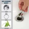 With Anti-clogging Basket Wash Basin Bounce Drain Filter Hair Catcher Universal Sink Drain Stopper Sink Pop-Up Drain Plug