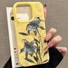 Vintage Dark Lily Flower Pattern Wave Texture Phone Case For iPhone 11 12 13 14 15 16 17 Pro Max 14 15 Plus Air Soft Back Cover