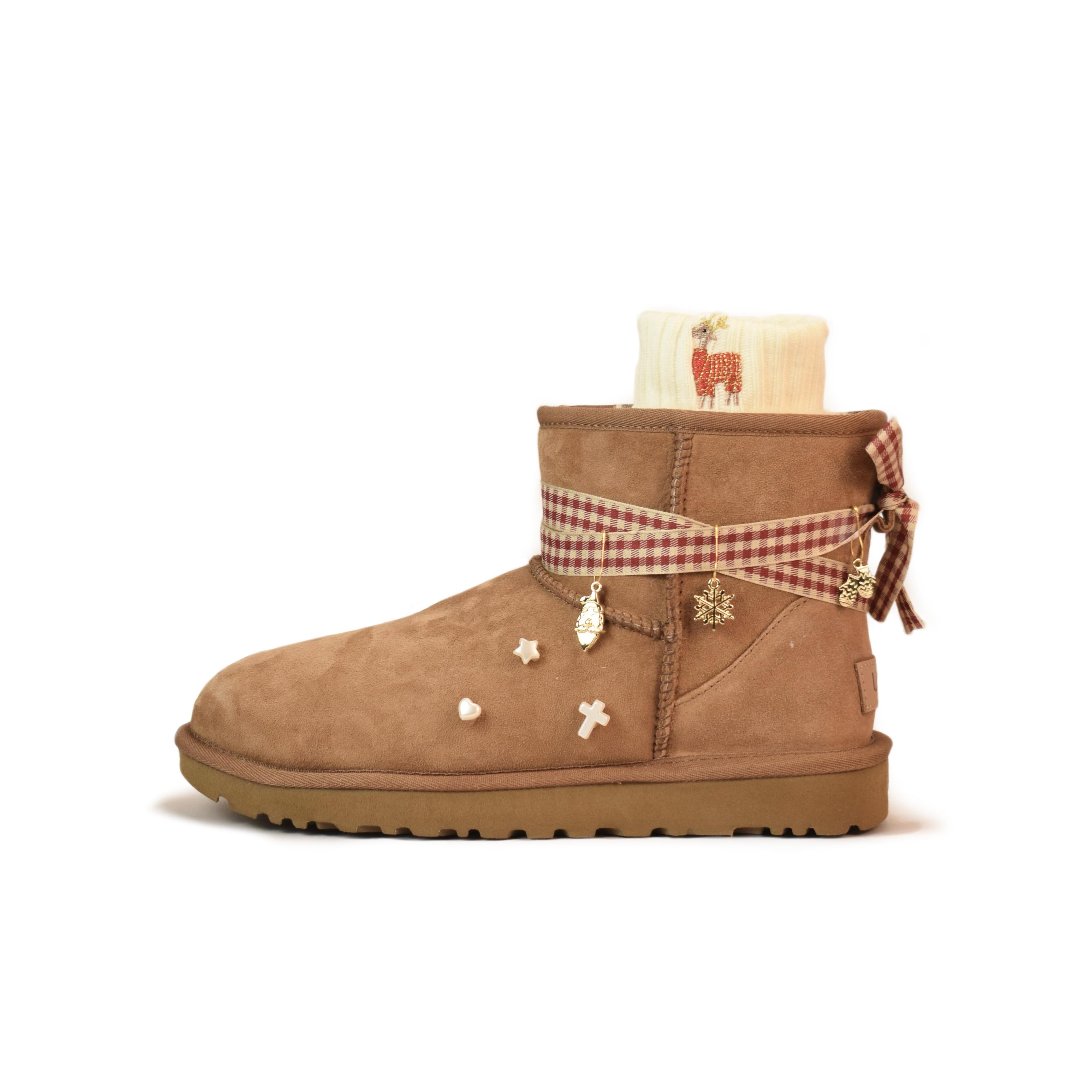 UGG CLASSIC MINI Sheepskin Short Snow Boots Women s Camel 1016222-CHE(Team462-) 39