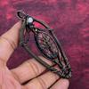 Tree Of Life Copper Thulite Gemstone Pendant Copper Wire Wrapped Jewelry Rainbow  Moonstone Pendant