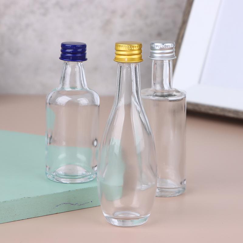 1 stk 50 ml hjemmeglass blyfri karaffel med deksel for brennevin Scotch liten vinflaske glass drikkeflaske bartilbehør