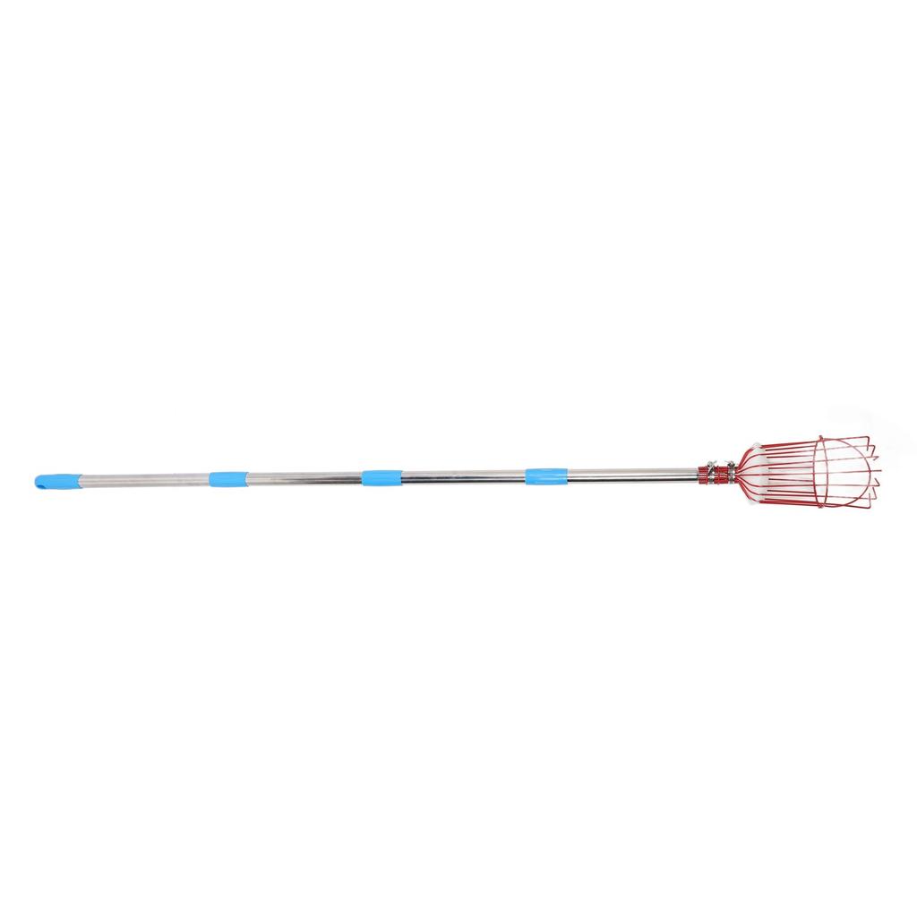Fruit Picker Tool Multifunctional Stainless Steel Rustproof Orange Fruits Catcher Tree Picker with Pole