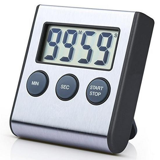 Stainless Steel Electronic Kitchen Timer and Reminder