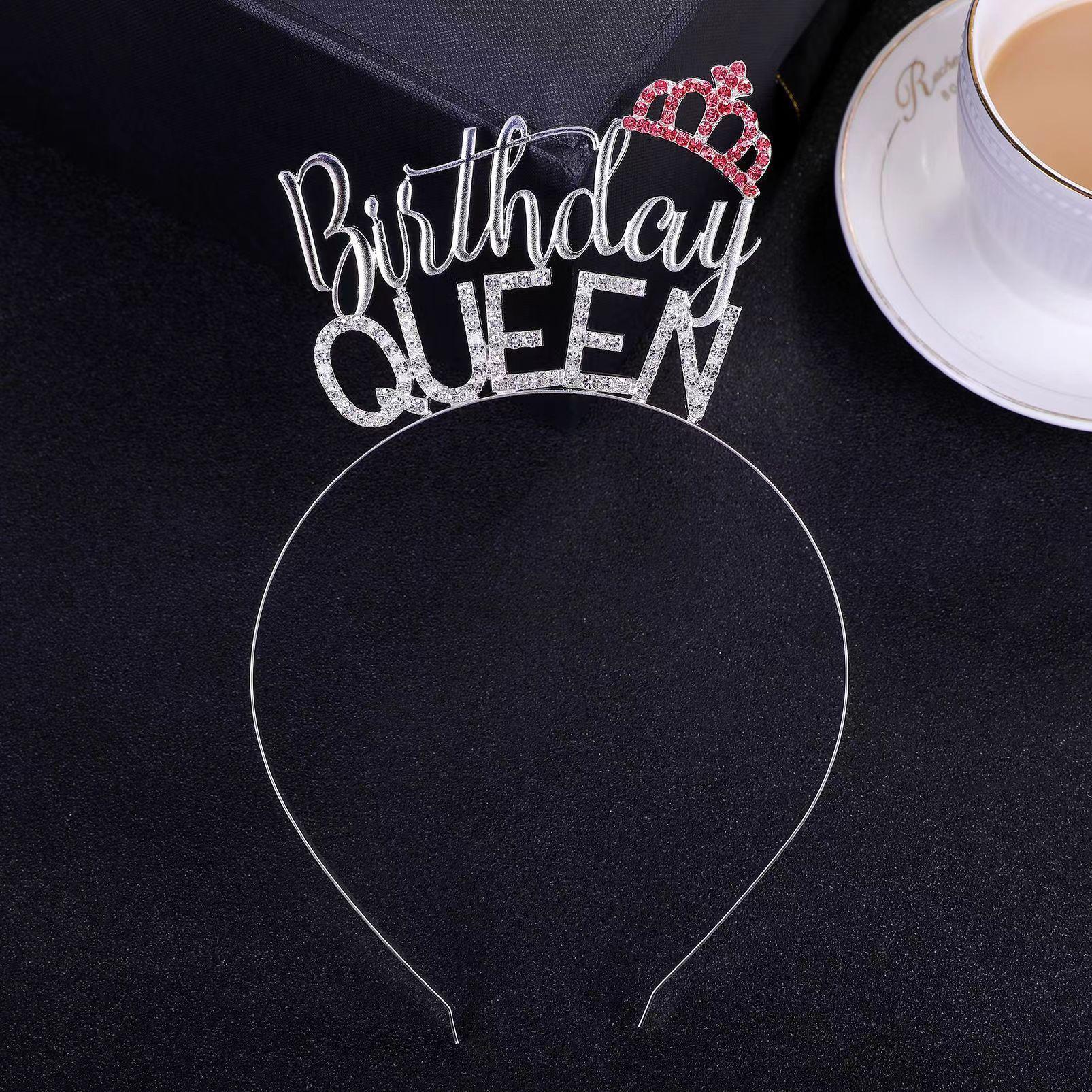 

Diamond Letter Headband Birthday Hair Accessories Birthday Queen Birthday Party Headband