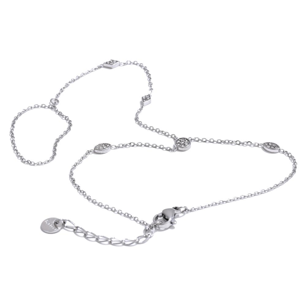 

Yhpup Exquisite Zirconia Fashion Hand Chain Jewelry for Women Spring Summer Stainless Steel Waterproof Trendy Unique Bracelet